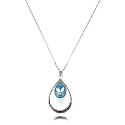 Designer sterling silver teardrop necklace